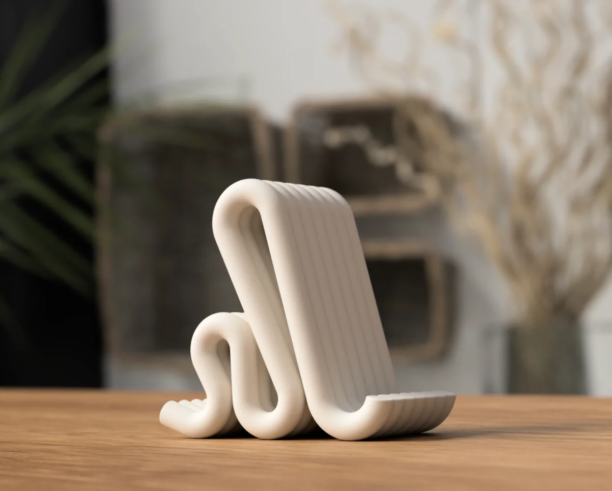 Minimalist Telefon Standı – Masaüstü Telefon Tutucu iPhone ve Android Uyumlu Dekoratif Telefon Standı
