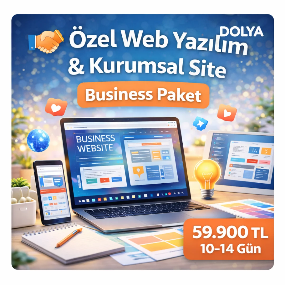 💼 Özel Web Yazılım & Kurumsal Web Sitesi – Business Paket